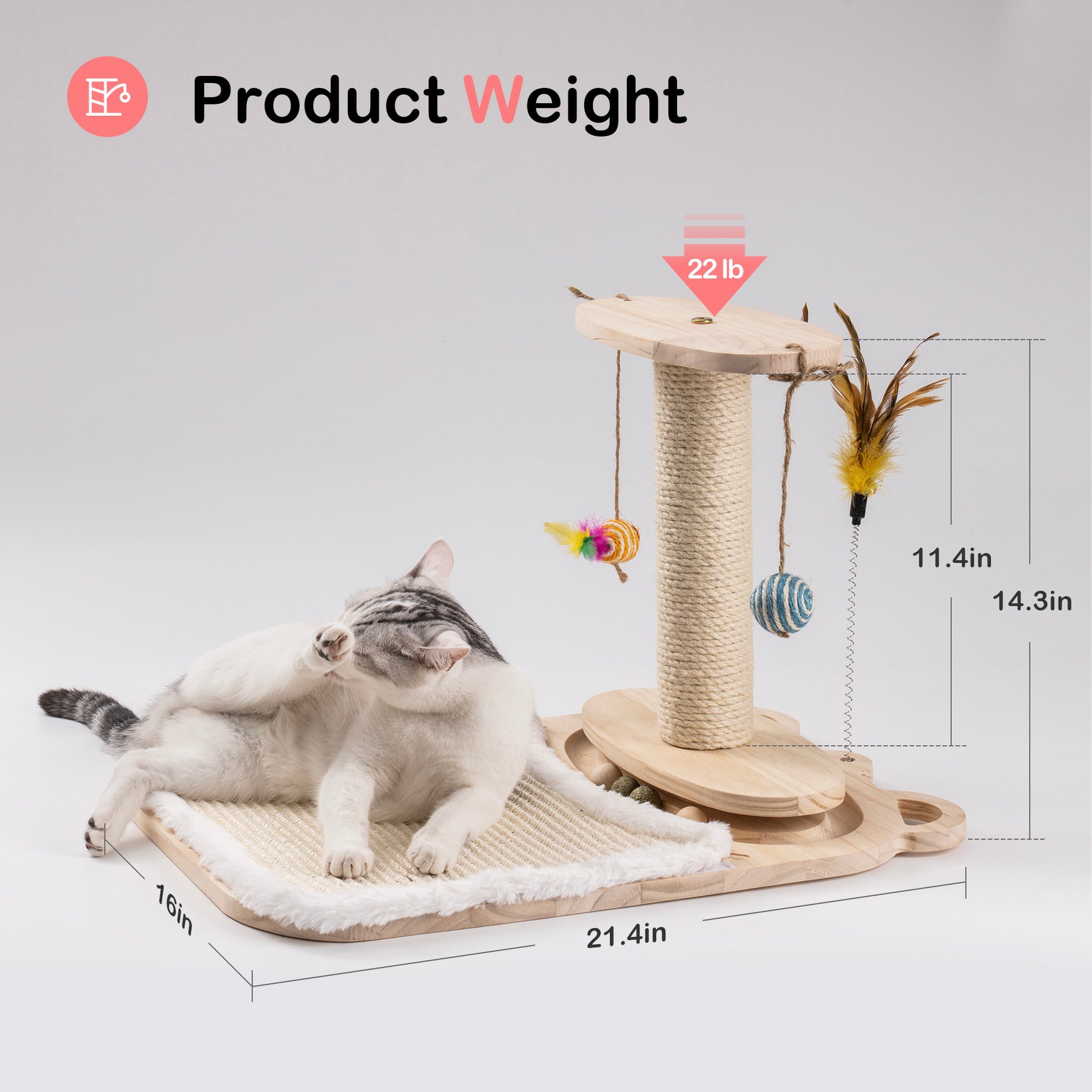 Cat Toy 1-Layer Turntable Cat Ball Toy