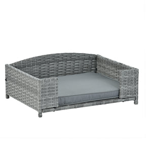 PE Rattan Dog Bed With Cushion