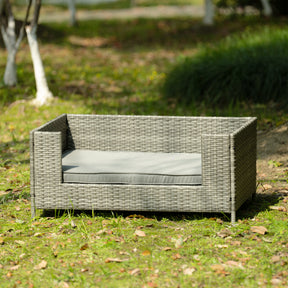 PE Rattan Dog Bed With Cushion