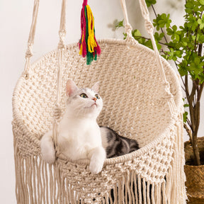 Boho Style Cotton Rope Braided Cat Hammock