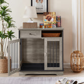 Furniture Dog crate, indoor pet crate end tables, decorative wooden kennels with removable trays