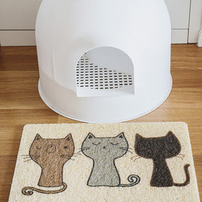 Three Cat Friends Litter Mat